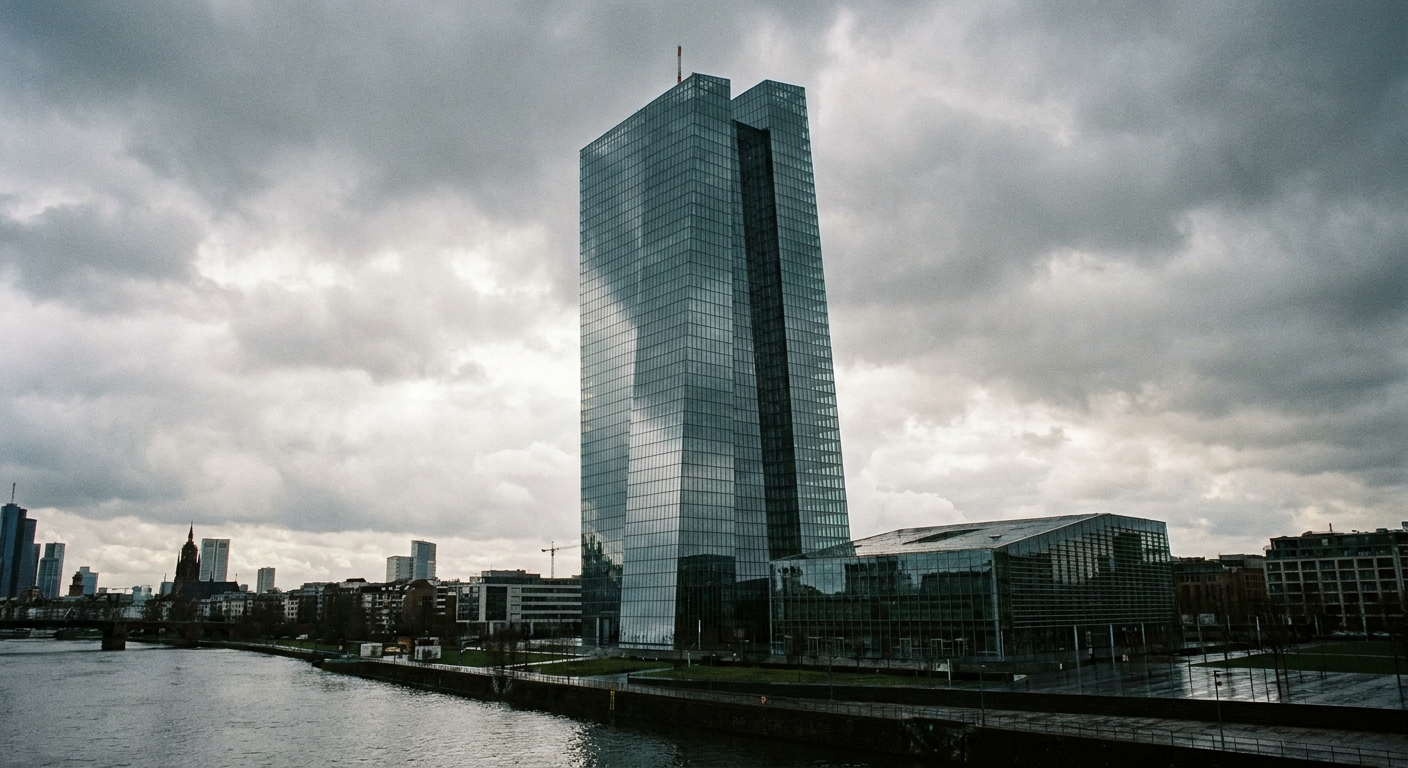 Tour moderne abritant le siege de la Banque centrale europeenne a Francfort