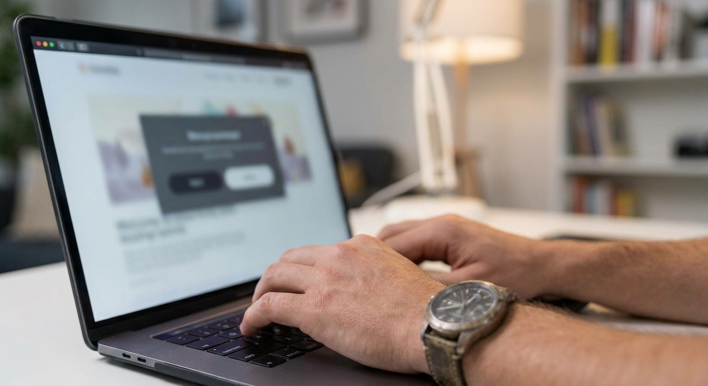 Formulaire de consentement numerique sur un ecran d'ordinateur